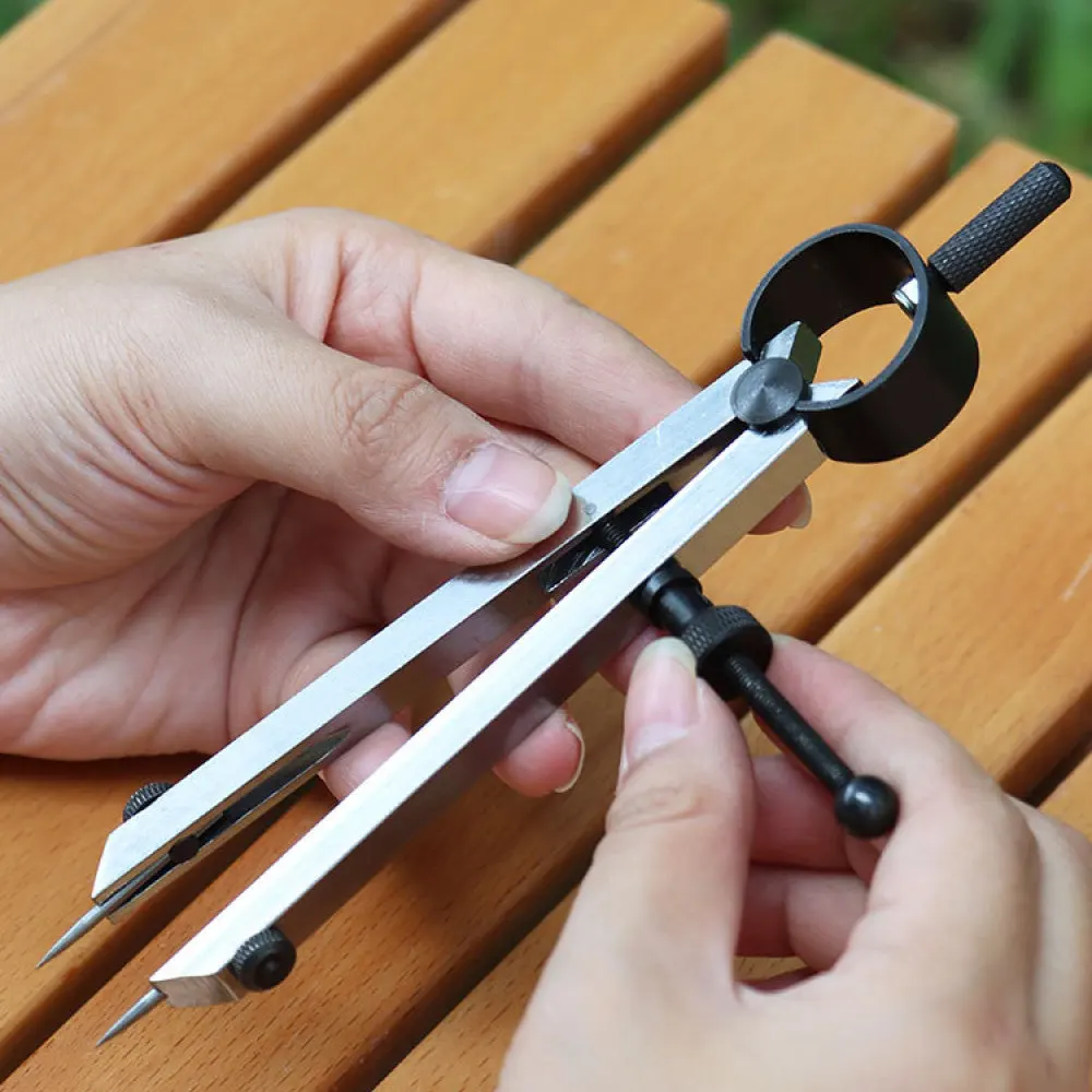 Durable Carbon Steel Wing Divider Scriber Measuring Tool For Quilting Sewing Leather Craft Compass Gauge Layout Marking Tool
