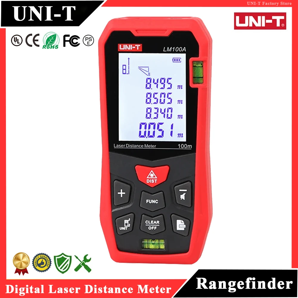 UNI-T Mini Digital Rangefinder 50M 100M 120M Laser Distance Meter Trena Laser Tape Range Finder Professional Laser Measure Meter