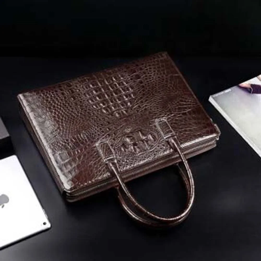Picture 4: madun crocodile bag  business  men briefcase  combination lock  male handbag