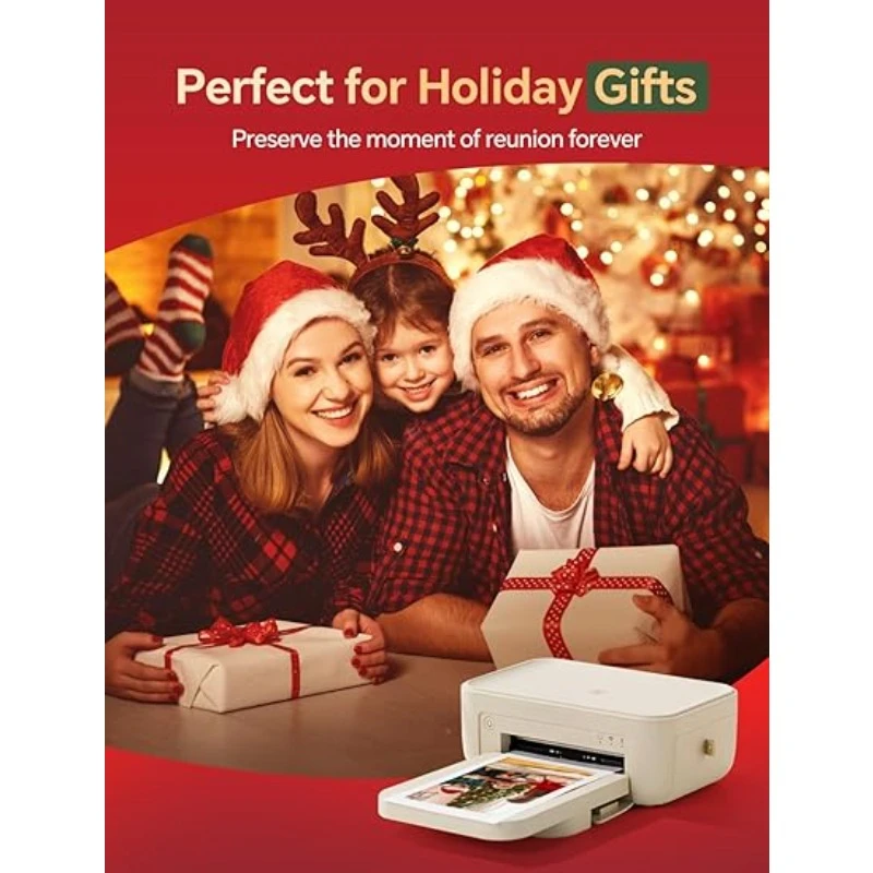 Photo Printer 4x6,+20 Sheets&1ribbon,Wi-Fi Wireless Instant Picture Printer for iPhone Android Smartphone Thermal