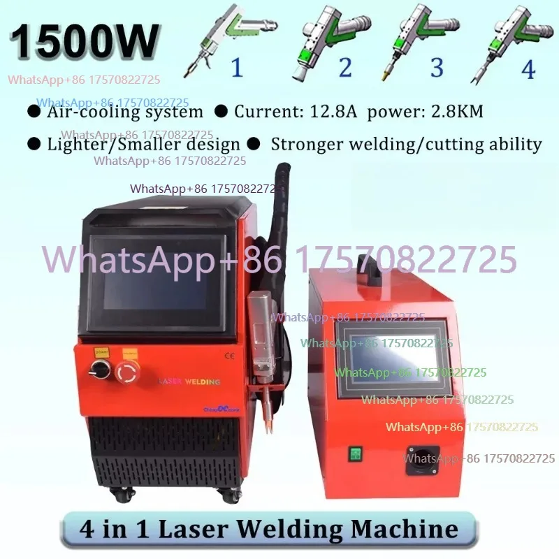 New 3-in-1 Handheld 1500W 1800W Laser Welder Machine With Air Cooling Laser Source Gear Core Component Metal Welding