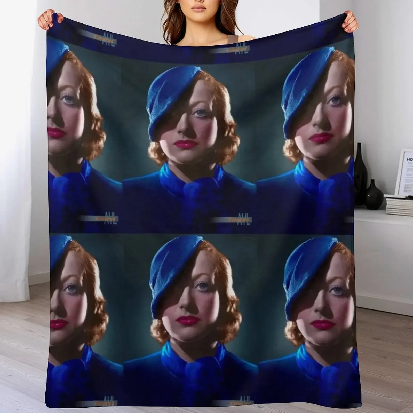 جوان كروفورد، 1933 رمي بطانية بياضات السرير المعزي الثقيل للنوم بطانيات أشعث