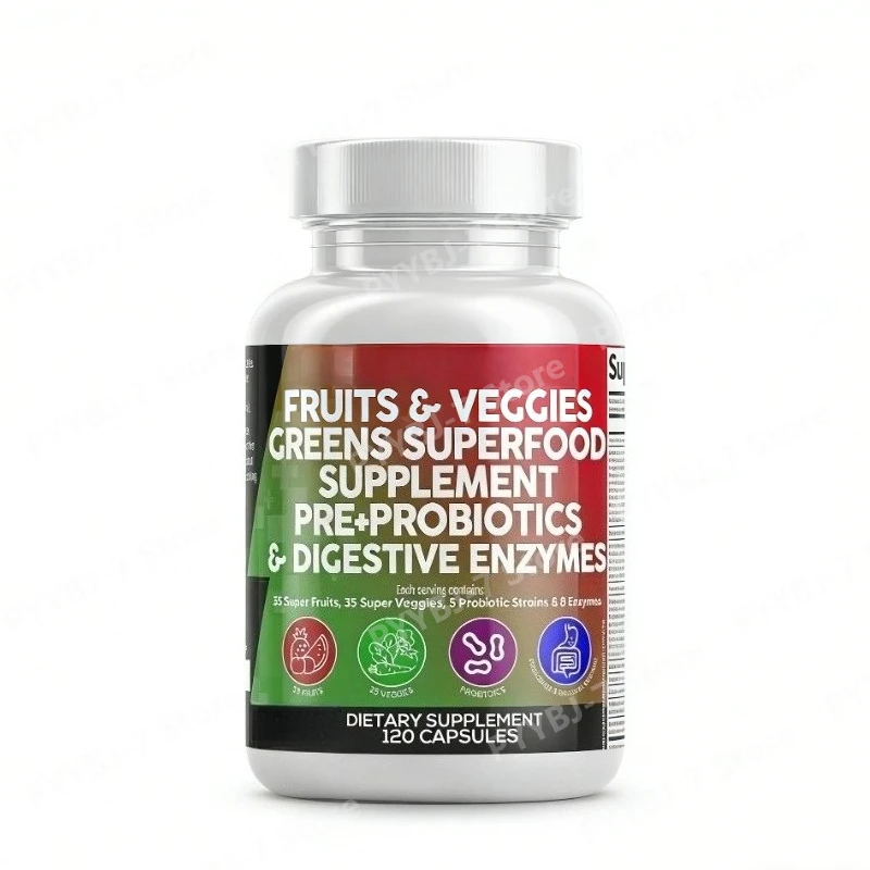 

Fruits and Veggies Capsules Balance of Over 70 Fruit Vegetable Supplements Capsules with Probiotics Prebiotics Digestive Enzymes