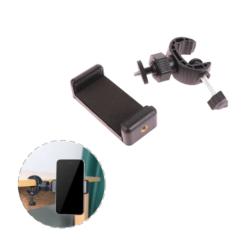 1Pc podstawka pod telefon telefon komórkowy wsparcie klips do wszystkich smartfonów uchwyt na telefon stojak do montażu stojak mikrofonowy mocowanie statywu