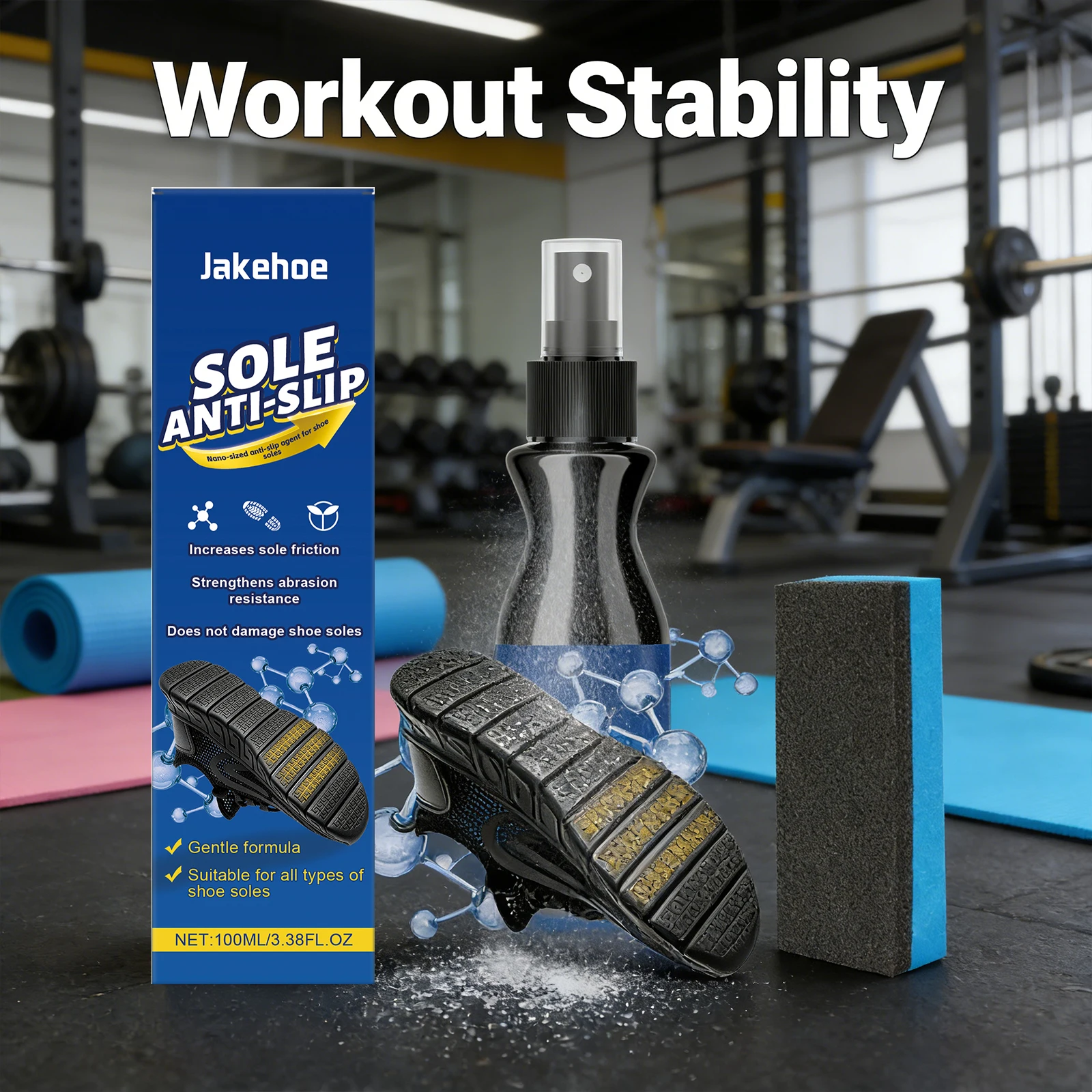 Sole Anti Slip Spray Increasing Sole Friction Strengthen Abrasion Resistance Not Damage Shoes Waterproof Shoe Anti-Skid Agent
