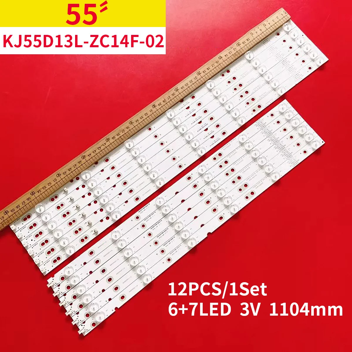 

LED Strip 13lamp For 55" TV E555BV-FMQR LE55H KJ55D13L-ZC14F-02 KJ55D13R-ZC14F-04 303KJ550041 aktv5514 LT5898D 55A810 LTA550HQ20