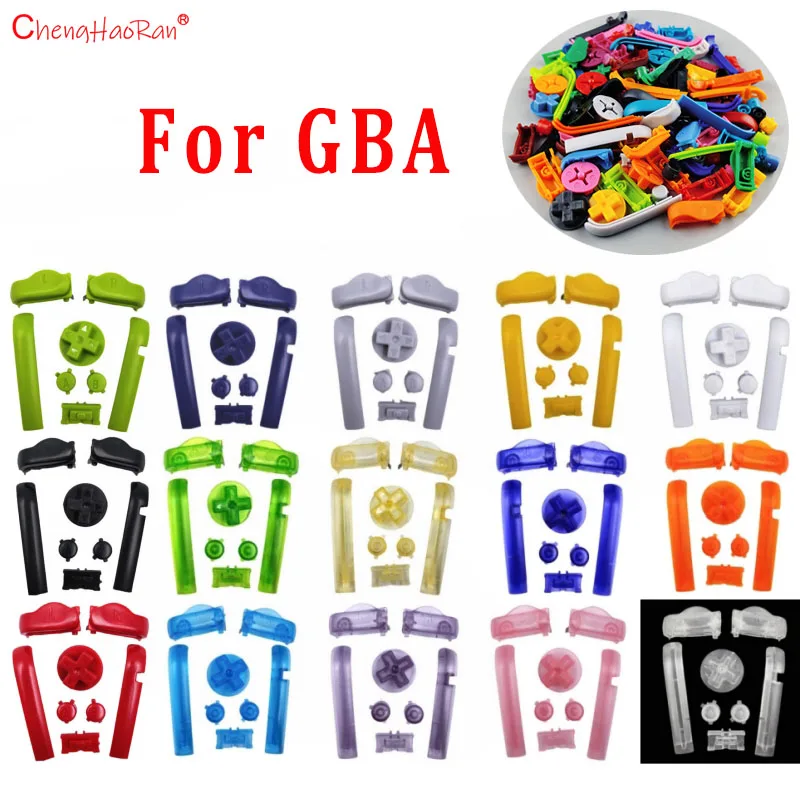 1 Set For GBA D Pads Power ON OFF Buttons Gameboy Advance Buttons 17color High Quality AB Colorful L R Buttons Keypads