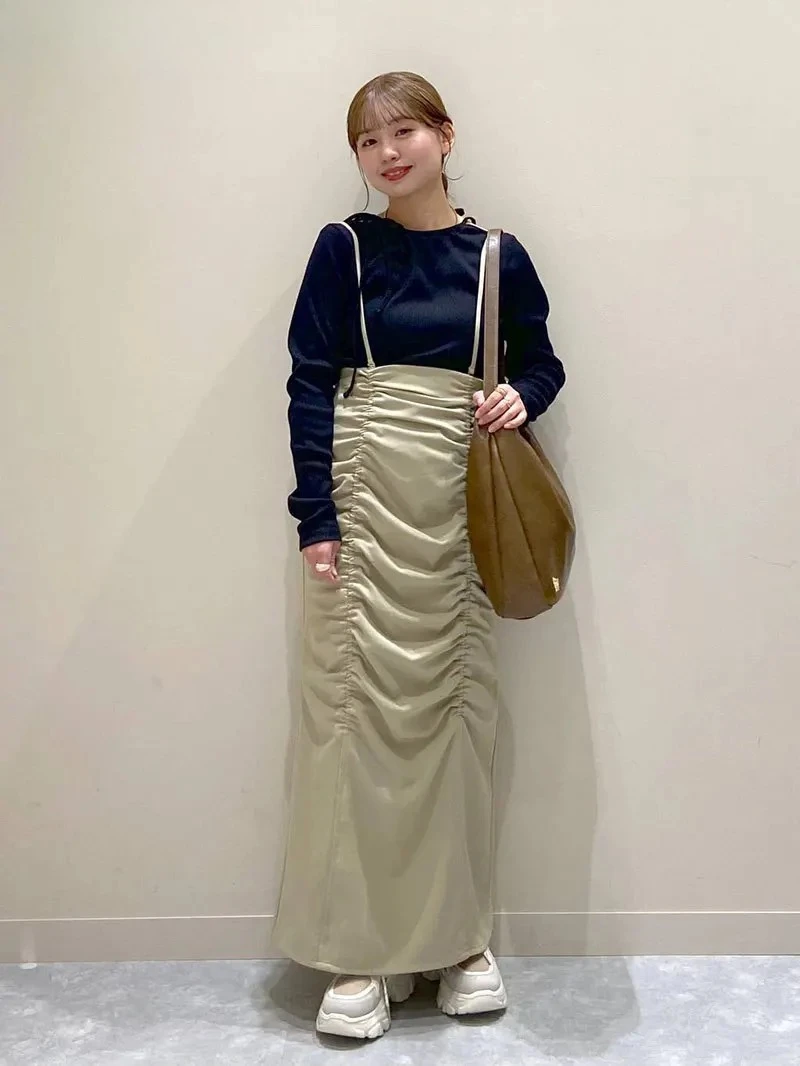 

Sweet Girl Versatile Pleated Hip-wrapped Long Skirts Spring and Summer New Japanese Removable Strap High Waist Maxi Skirt