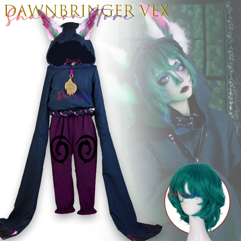 لعبة Dawnbringer Vex شعر مستعار كوسبلاي كوسبفريس فيزان، زي الهالوين الأنيمي، أزياء تنكرية للحفلات عالية الجودة، مجموعة كاملة من حذاء الهالوين Kawaii Cos #1