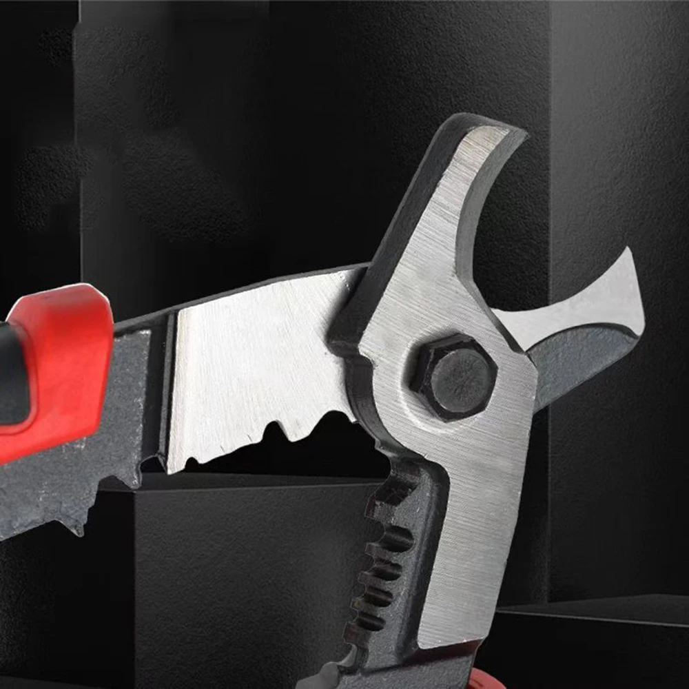 قاطع كابلات 8 بوصة، كماشة تعرية الأسلاك، تزوير فولاذ الفاناديوم الكروم، تستخدم لكابلات القطع الحادة وأسلاك الشريط #5