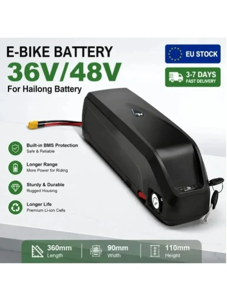 EU-Lagerbestand 36V 48V 40Ah E-Bike Akku mit 30A BMS für 350W 500W 750W 1000W Motor, schnelle Lieferung, Ladegerät inklusive