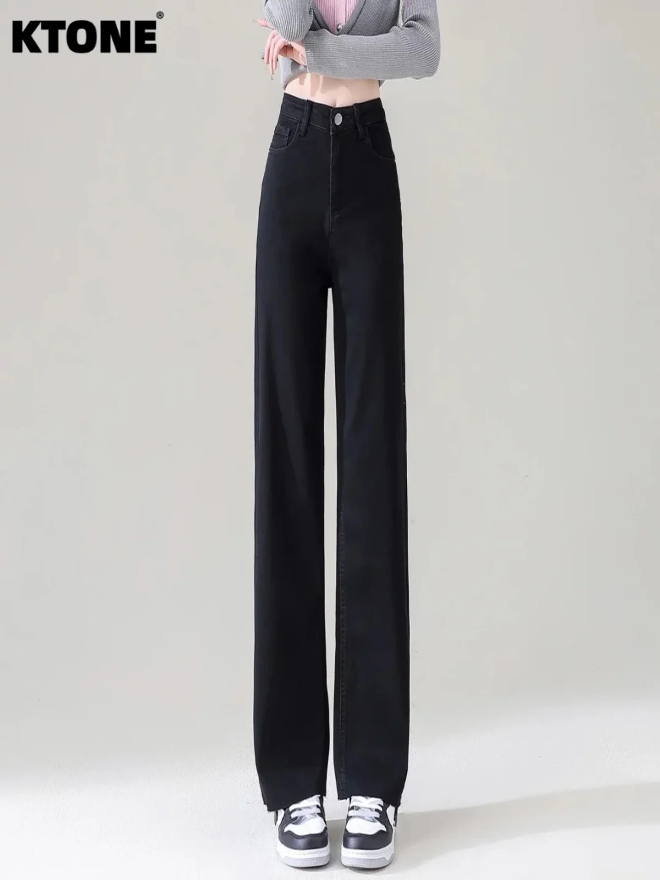 

Vintage Jeans Black Slim Denim For Man Y2K Drip For Dating No accessories or belts included