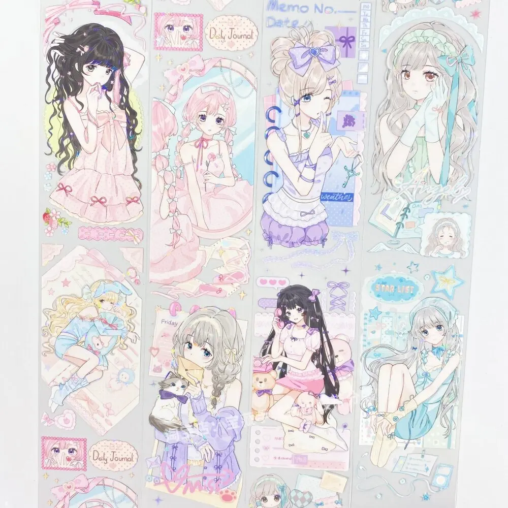 Girl Diary Cozy Home Life PET Stickers for Journaling Scrapbooking DIY Craft Decoration Daily Routine Themed Tape Samples