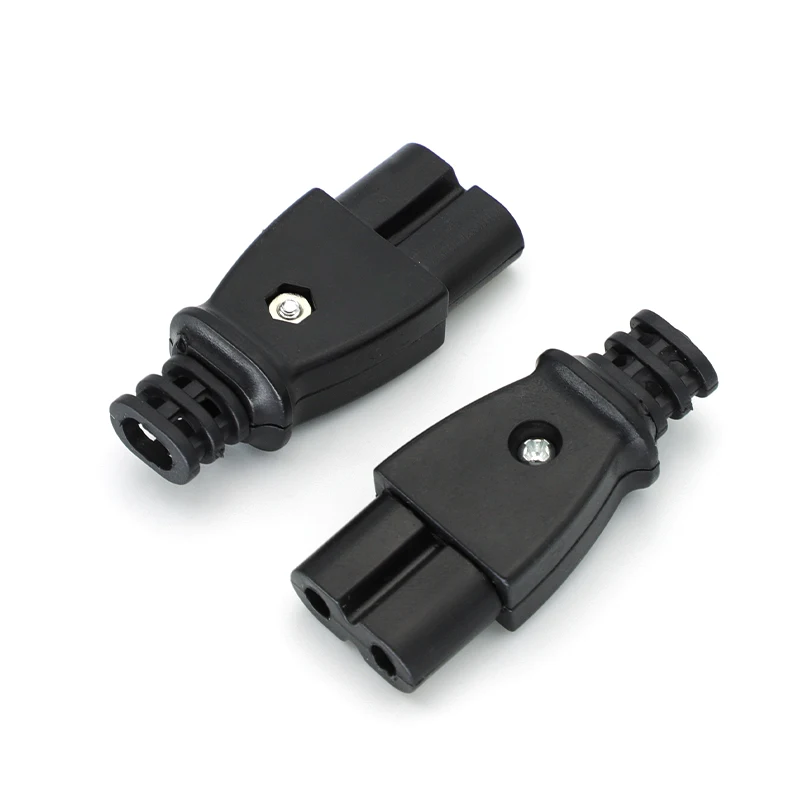 1/2Pcs C8 male power socket C7 female plug power outlet embedded electric connector connector AC 2.5A 250V 8-shaped Plug Socket