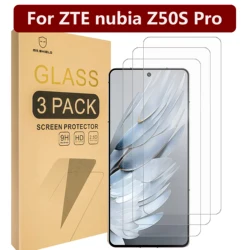 Mr.Shield [3-Pack] Screen Protector For ZTE Nubia Z50S Pro [Tempered Glass] [Japan Glass with 9H Hardness] Screen Protector