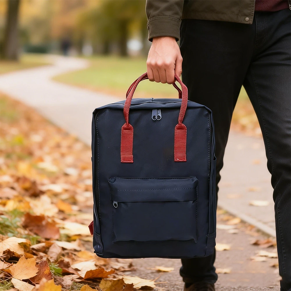 

Fox Backpack Waterproof Student Backpack Unisex Laptop Bag Neutral Daily Match Wear Resistant Pure Color Travel Bag