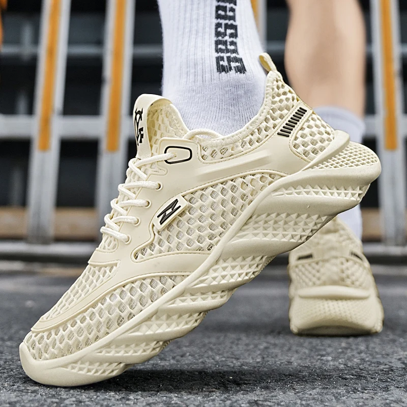 

2026 Summer Mesh Brand Sneakers Fashion Men's Sneakers Lightweight Running Shoes Breathable Casual Shoe Comfortable Men's Tennis
