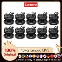 3/5/10 Uds Original Lenovo LP75 TWS auriculares deportivos inalámbricos Bluetooth 5,3 gancho para la oreja reducción de ruido auriculares para juegos al por mayor
