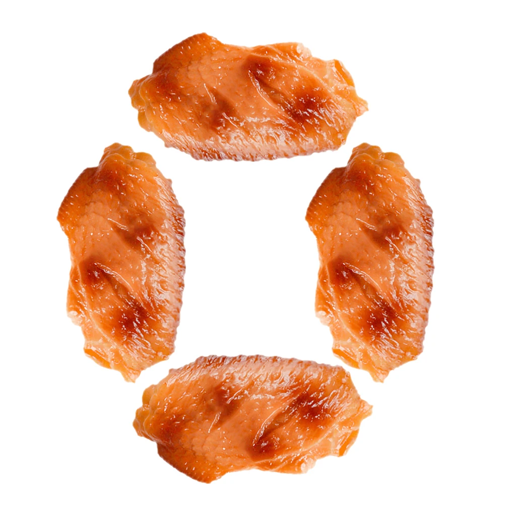 

4Pcs Fake Food Chicken Wings Artificial Display Models Realistic Photography Props Bakery Restaurant Home Decor