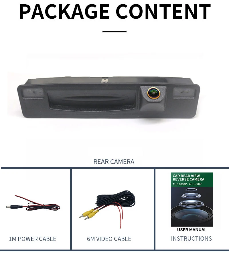 AHD 1080P Golden Lens Auto-Rückfahrkamera für Ford Focus 2015 2016 2017 2018 2019 Wasserdichte Backup-Kamera – Detail 13