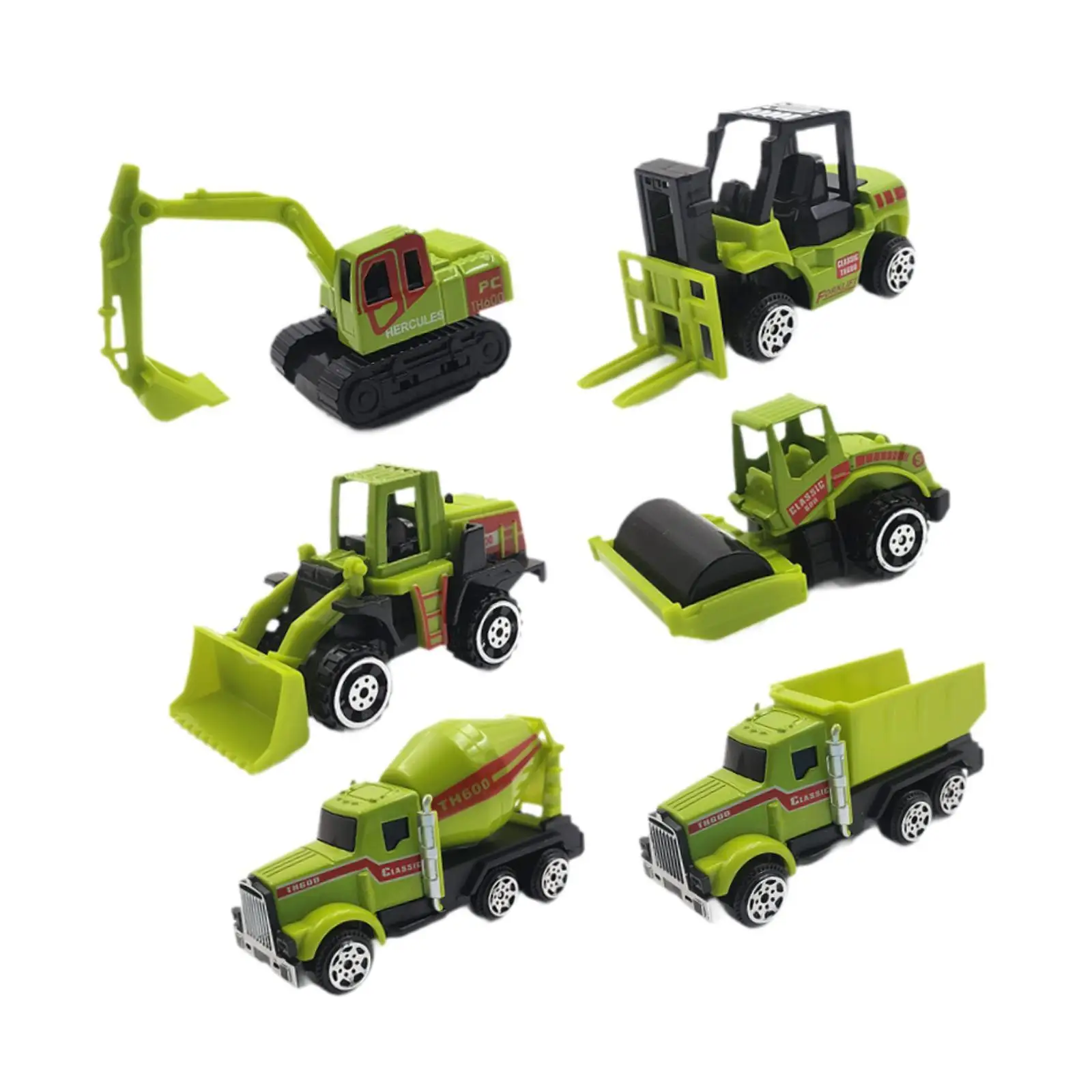 

6x Forklift Roller Dump Truck Tractor Excavator for Ages 3 4 5 6 Years Old