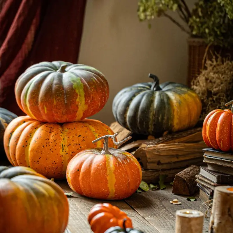 Simulation Pumpkin Model Harvest Festival Props Halloween Decorative Vegetables Agritainment Mall Window Display Ornament