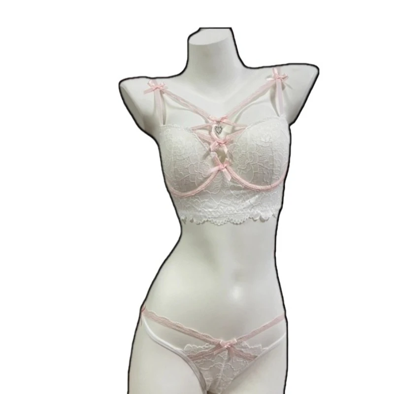 BANERDANNI Magic Bust Boost Lace Bra,Heart Pendant Decor,Sexy Allure Women Underwear,Push‑Up Lingerie S‑XL Size 32‑38AB Cups