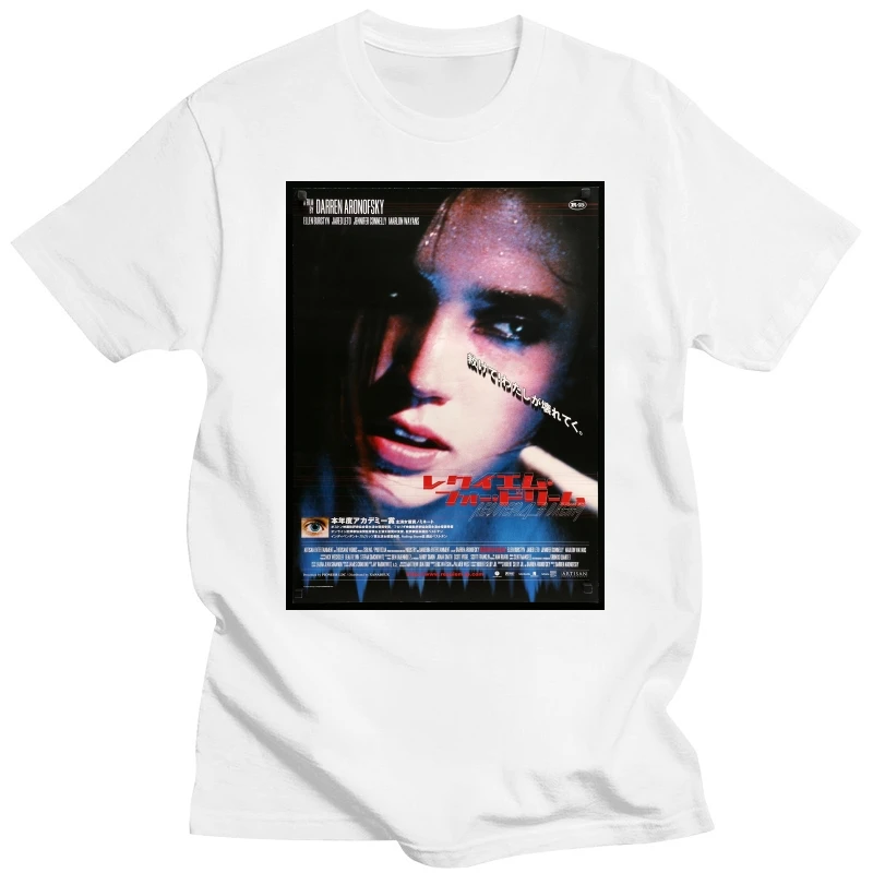 Requiem For A Dream Japanese Poster T Shirt 100% Pure Cotton Requiem For A Dream Darren Aronofsky Jared Leto Jennifer Connelly