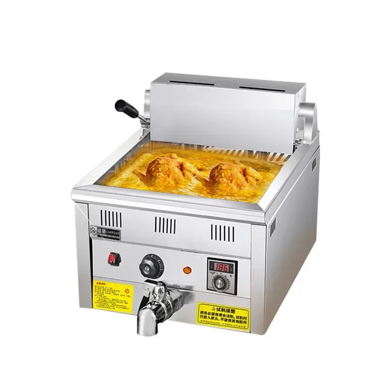 Frytownica elektryczna, komercyjna, wyświetlacz cyfrowy, podwójna regulacja temperatury, duża pojemność, nablatowa, jedno- i dwukomorowa