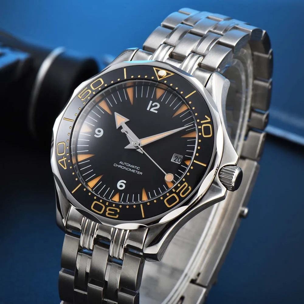 41mm Business Men's Mechanical Watch 2813 Automatic Movement Stainless Steel Brushed Case Waterproof Popular Watches