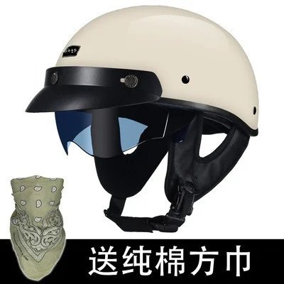 

Motorbike Helm Vintage for man women Free gift Motorcycle Helmet Open Half Face Chopper Biker Japanese Style DOT approved