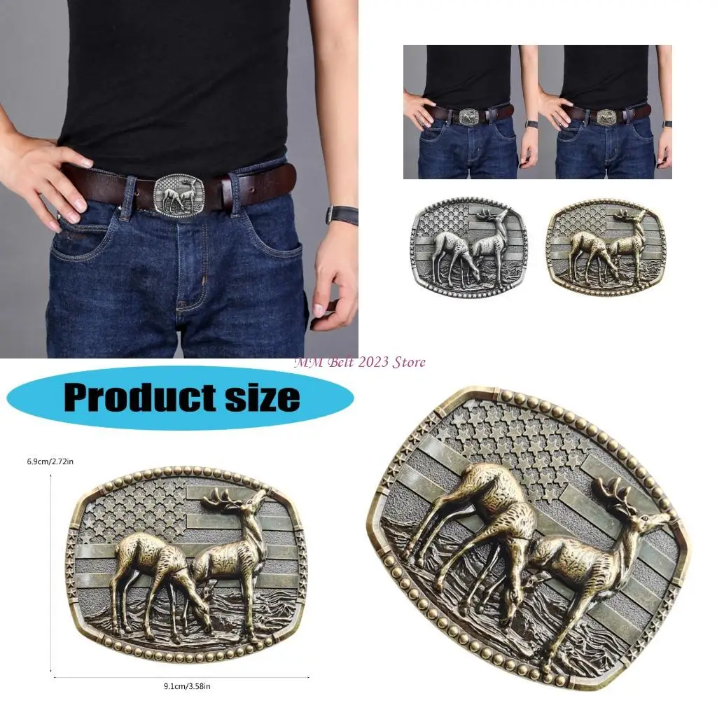 

Западный ремень 49me с гравированным оленем.