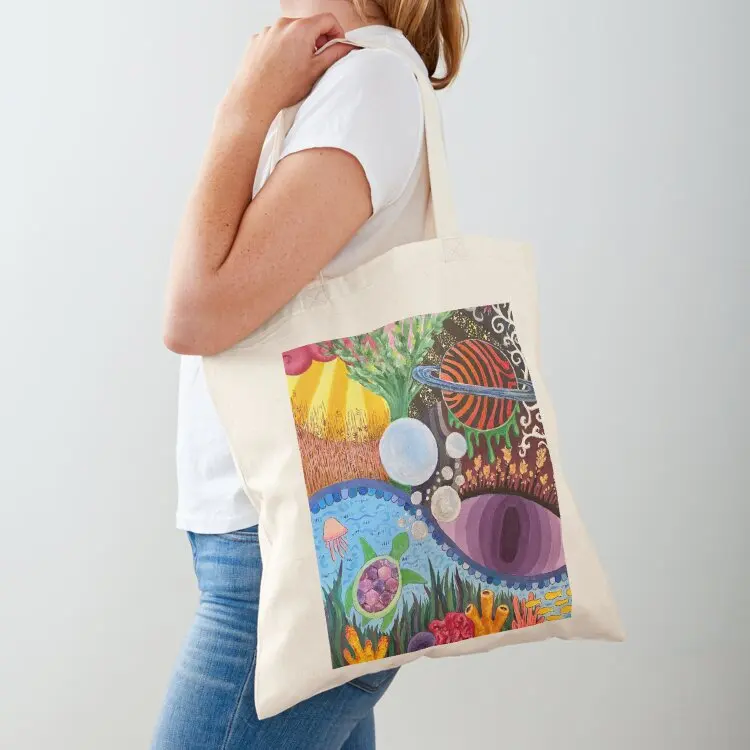 

Psychedelic garden #3 Tote Bag Customizable tote bag shopper bag women canvas women