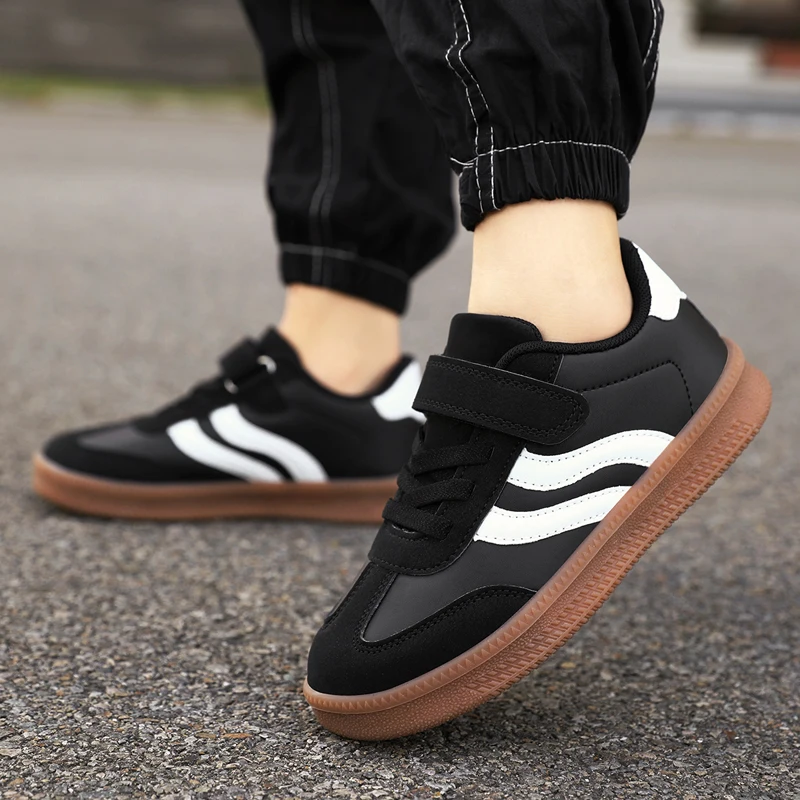 

Модная спортивная обувь для детей, эргономичные детские кроссовки из искусственной кожи, детские кроссовки на мягкой подошве, теннисная обувь для мальчиков и девочек