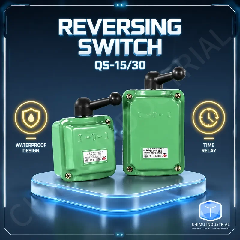 【CHIMU INDUSTRIAL】 for QS-15/30/60A Industrial Reversing Switch 380V Three Phase Copper 3C Certified