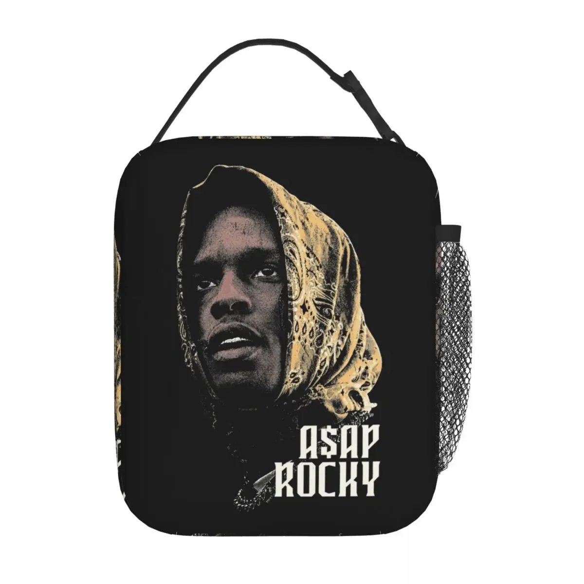 

Design Rockys Hip Hop Rapper Head Insulated Lunch Bags Food Bag Portable Cooler Thermal Lunch Boxes For Work