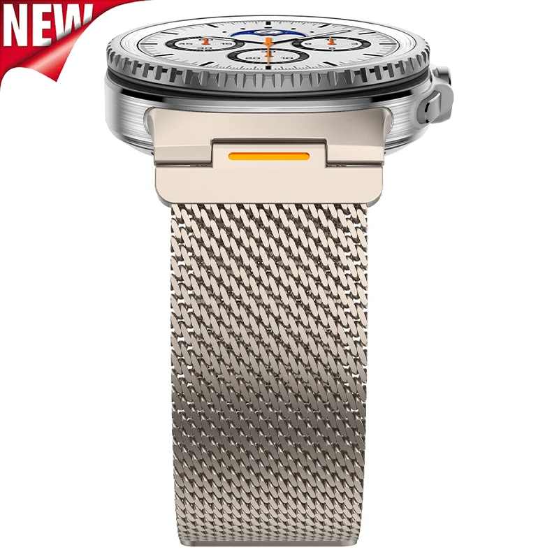 Stainless Steel Strap for Samsung Galaxy Watch 8 40mm 44mm 8Classic 46mm Metal Loop Magnetic Bracelet for Galaxy Watch Wristband