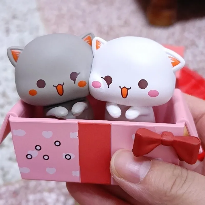 Mitao Cat Kawaii Blind Box Toys Cute Cat Lucky Mystery Box Anime Action Figures Animal Figure Model Ornaments Birthday Gift