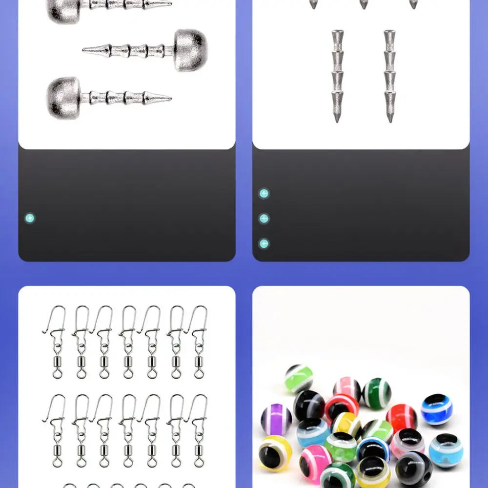 Professional Fishing Tackle Set For Weihe Sports Crank Hooks Swivel Connectors Leaders Essential Angling Tools Box