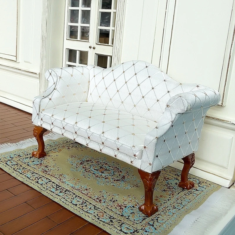 

1/12 Dollhouse Simulation Sofa Chair Model Doll House Armchair Sofa Living Room Furniture Decor DIY Dolls House Scene Ornament