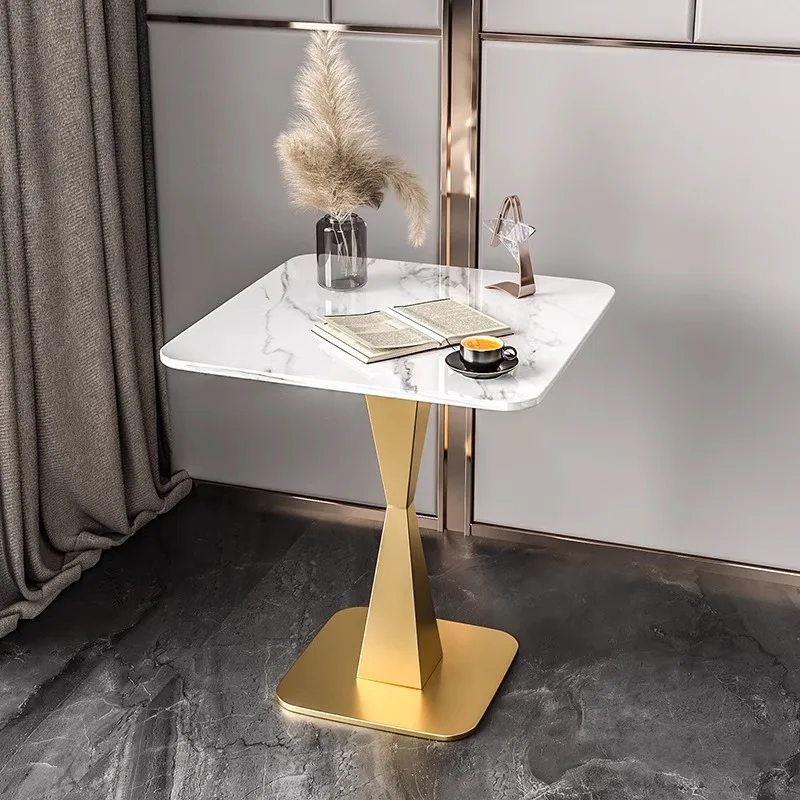Italian Corner Sofa Table Movable Coffee Table for Living Room and Bedroom Square Bedside Console Table in Several Colors