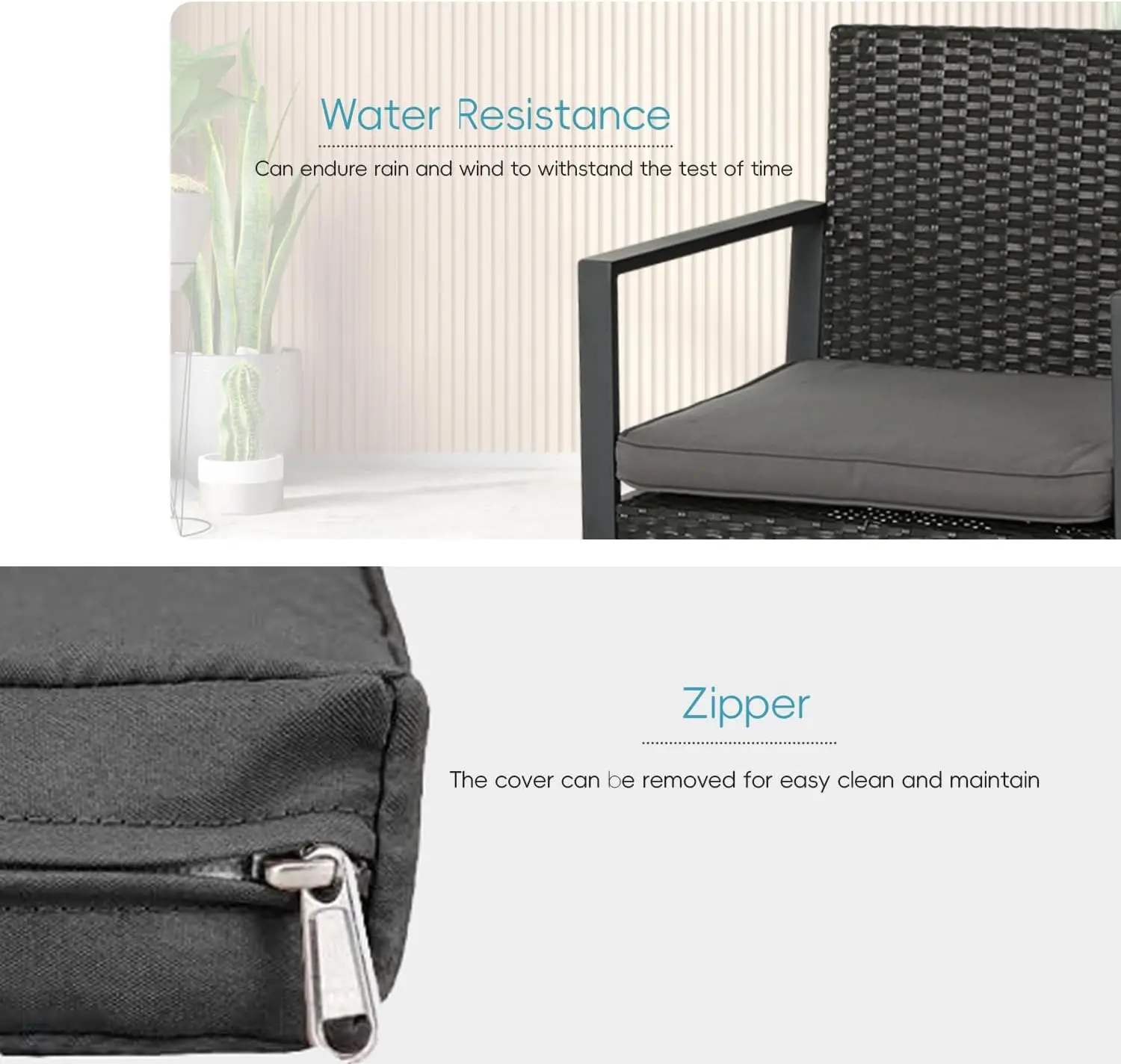 Gartenmöbel, Veranda möbel mit elastischem Rohr, Stück Terrassen set mit Glas tisch, Balkon möbel mit Metall