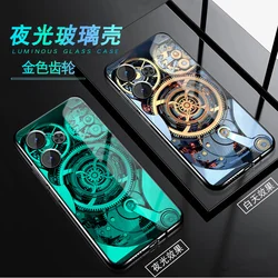 Phone Case For Xiaomi Poco F6 Case Luminous Tempered Glass Cover For Xiaomi Poco F6 Pro Case Cover Glowing in Dark