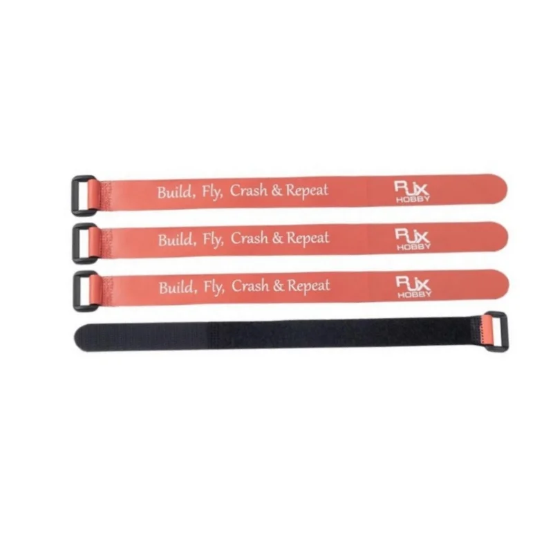 4Pcs Magic Sticker Tape Nylon Lipo Battery Strap Belt 20x250mm Wielokrotnego użytku Opaska kablowa do elektroniki RC Quad RC FPV Drone Orange