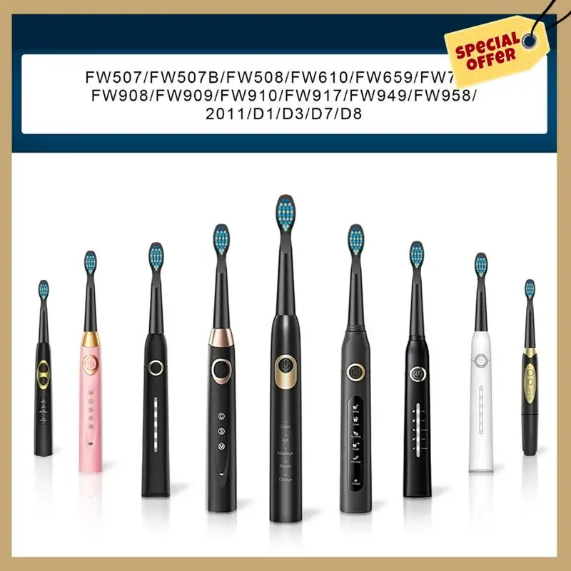 

Classy-10PCS Electric Toothbrush Heads Replacement Head For Fairywill FW-507/508/551/917/959, FW-D1/FW-D3/FW-D7/FW-D8