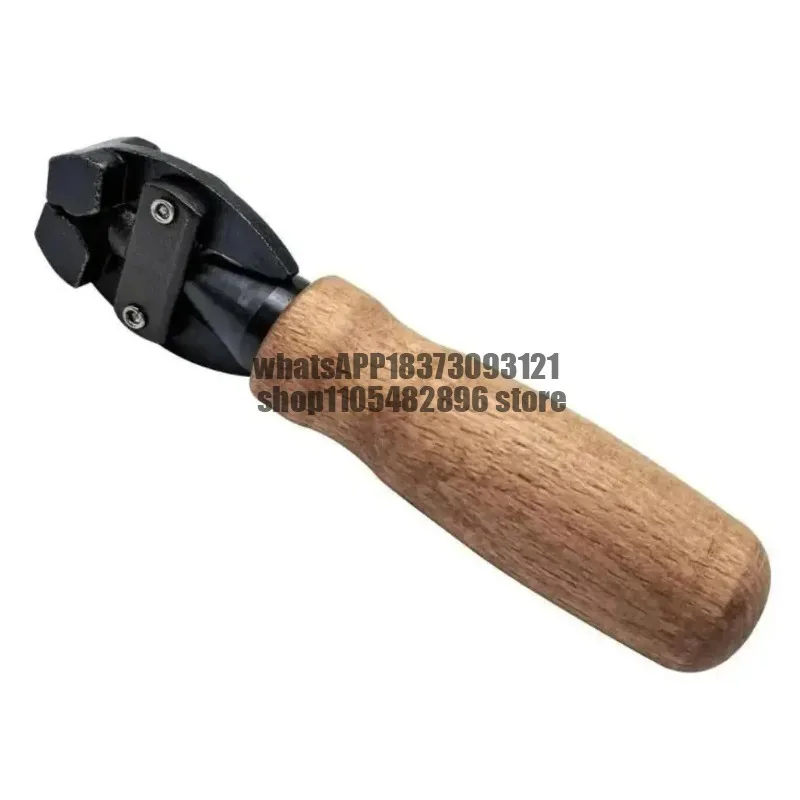 Ergonomic Wooden Grip Clamp Carbon Steel Hand Vise Tool with 1.2cm Jaw Capacity for Precision Clamping
