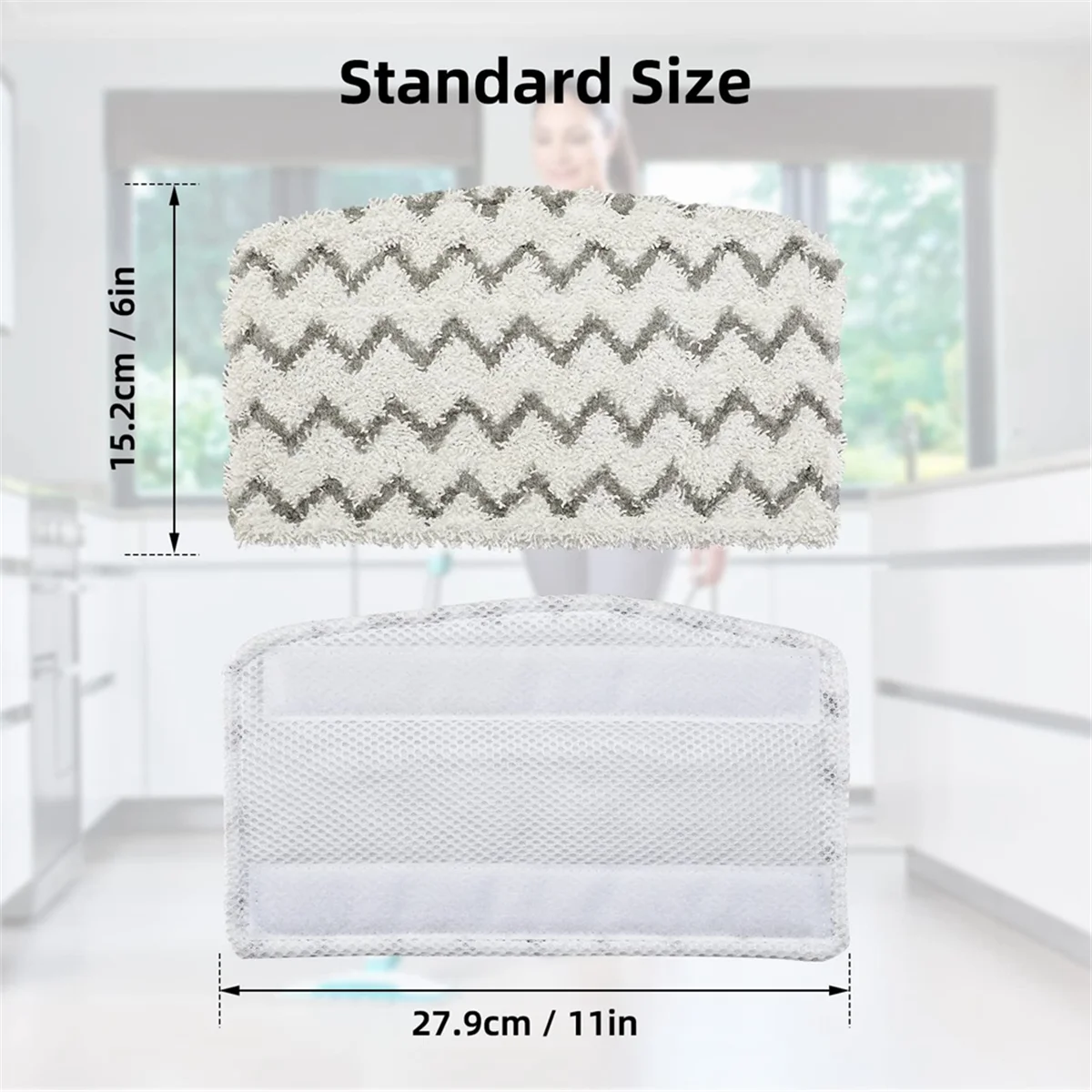 モップ 6 個交換用スチームモップパッド スチームモップ S1000UK ポケットモップ用、洗って再利用可能なマイクロファイバーパッド