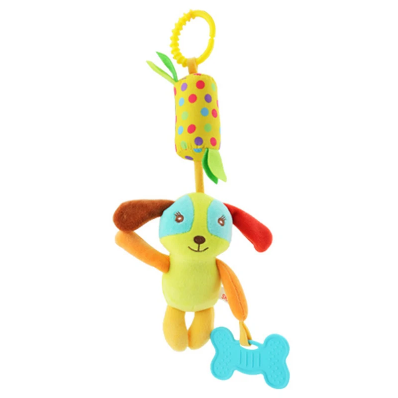 Baby Car Seat Toys - Plush Spiral Hanging Toys With Music Box & Squeaker For Strollers & Cribs