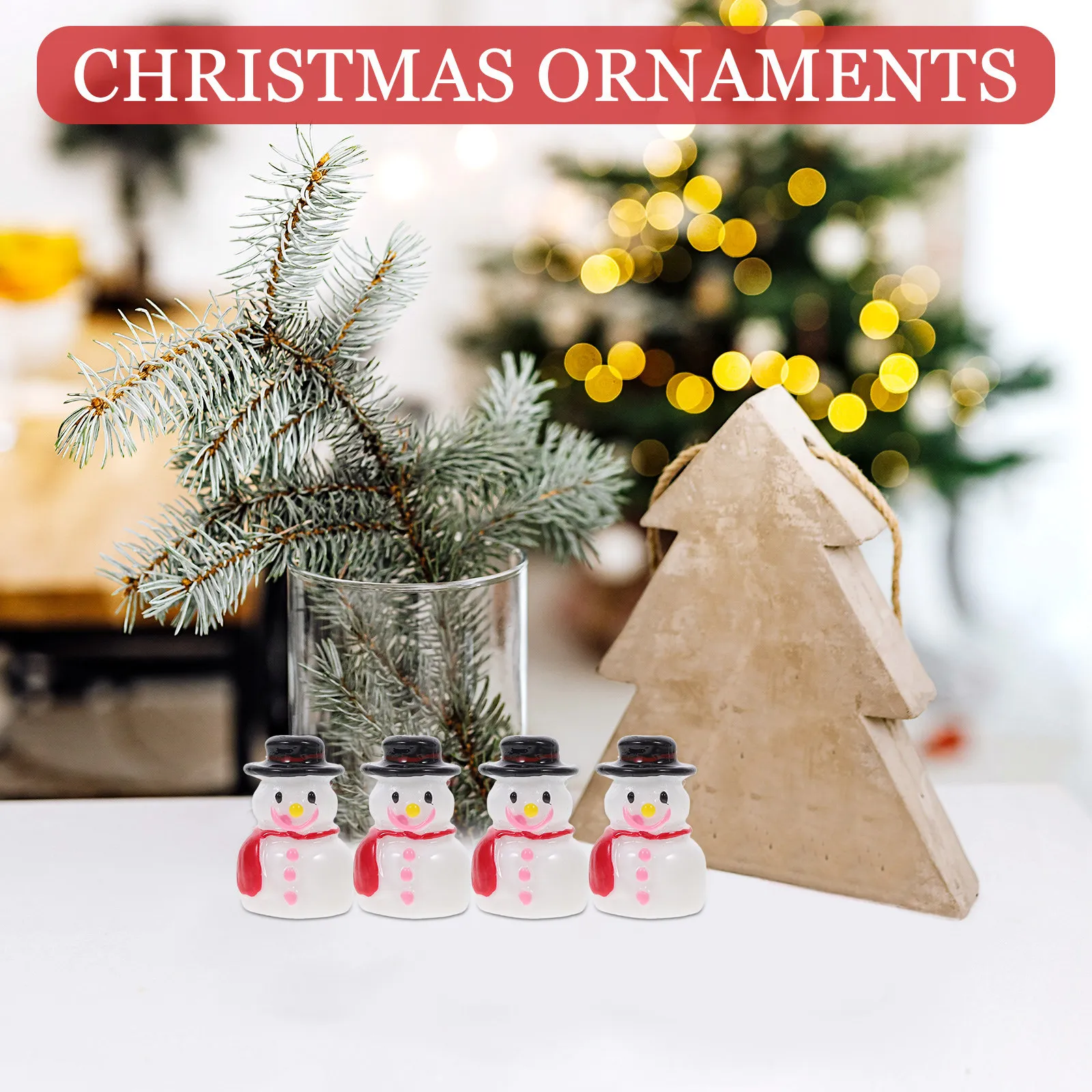 20Pcs Tiny Resin Snowman Figurines Mini Christmas Decoration Ideal for Xmas Dollhouse Decor Winter Crafts Snow Globe DIY Home