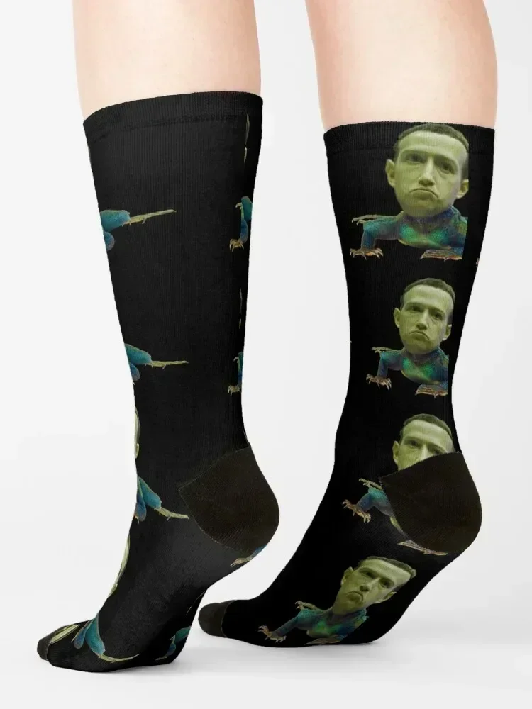 Mark Zuckerberg Is A Lizard Socks Wholesale snow custom cartoon Socks Girl Men's